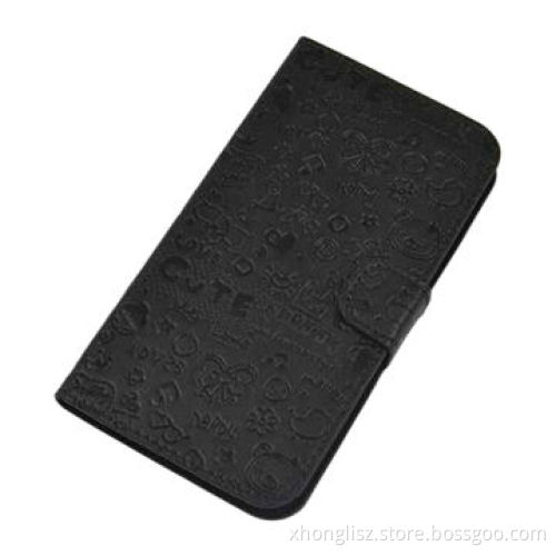 Emboss design PU leather mobile phone cases for Samsung Note 2